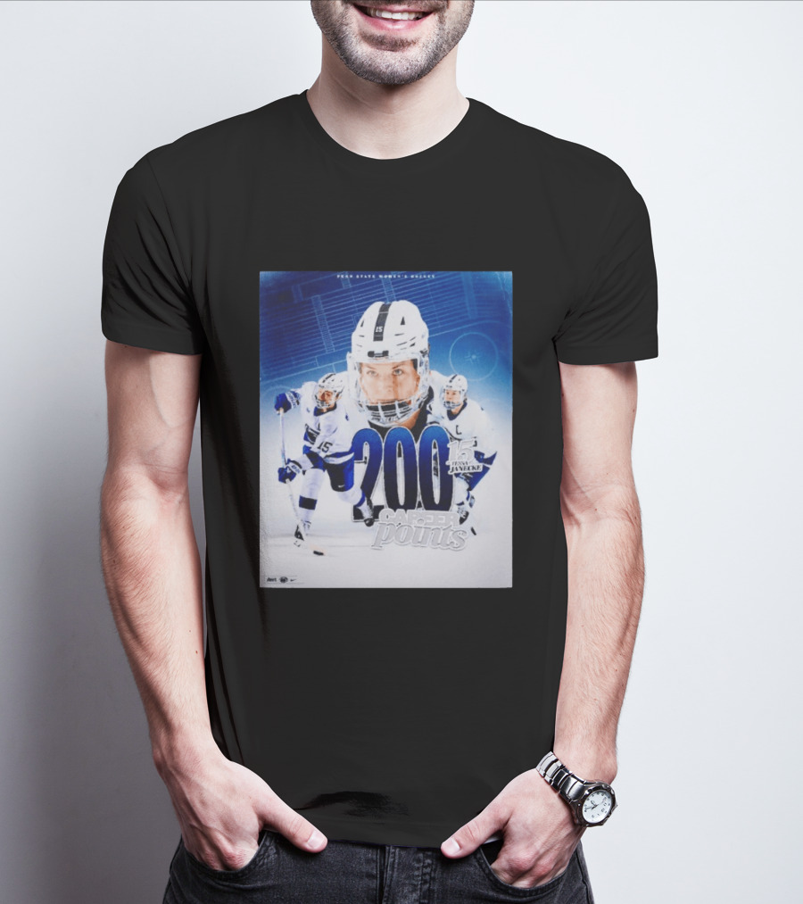 Penn State Women's Hockey Tessa Janecke 200 Career Points T-Shirt