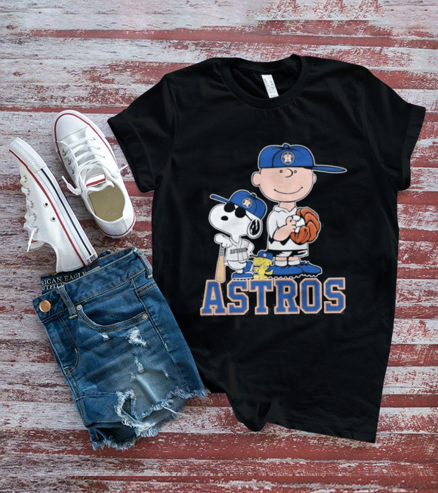 Snoopy Brown Astros Baseball 2026 T-Shirt