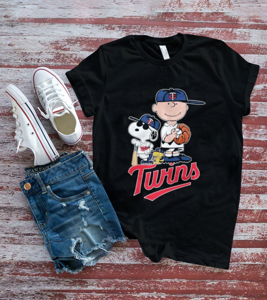 Snoopy 2026 Peanuts Charlie Brown Twins Baseball T-Shirt