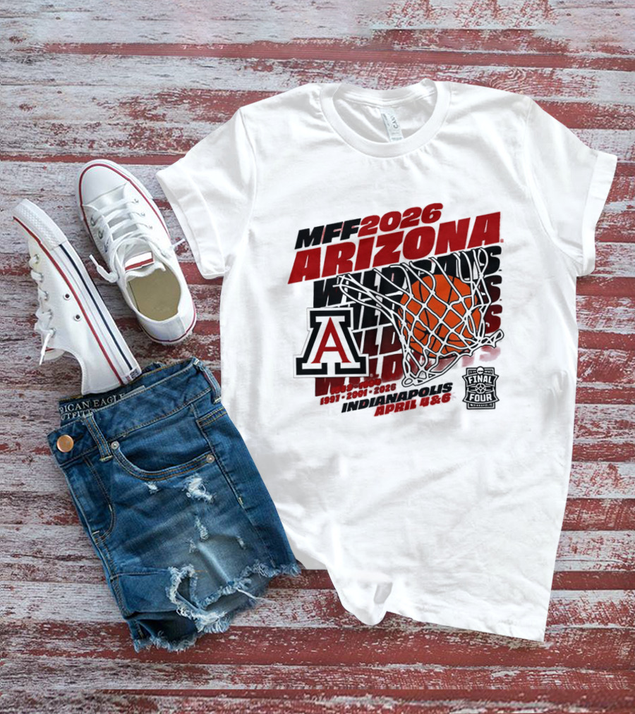 MFF 2026 Arizona Wildcats Men's Basketball Final Four Indianapolis Bound T-Shirt