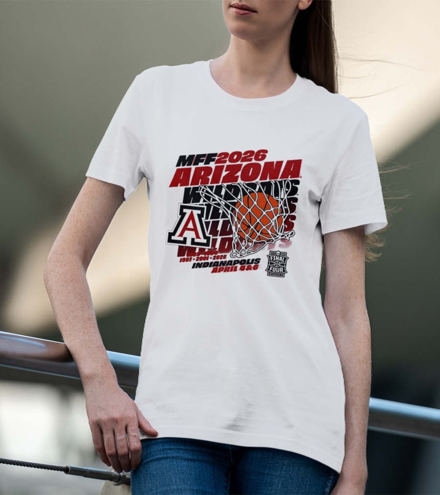 MFF 2026 Arizona Wildcats Men's Basketball Final Four Indianapolis Bound T-Shirt