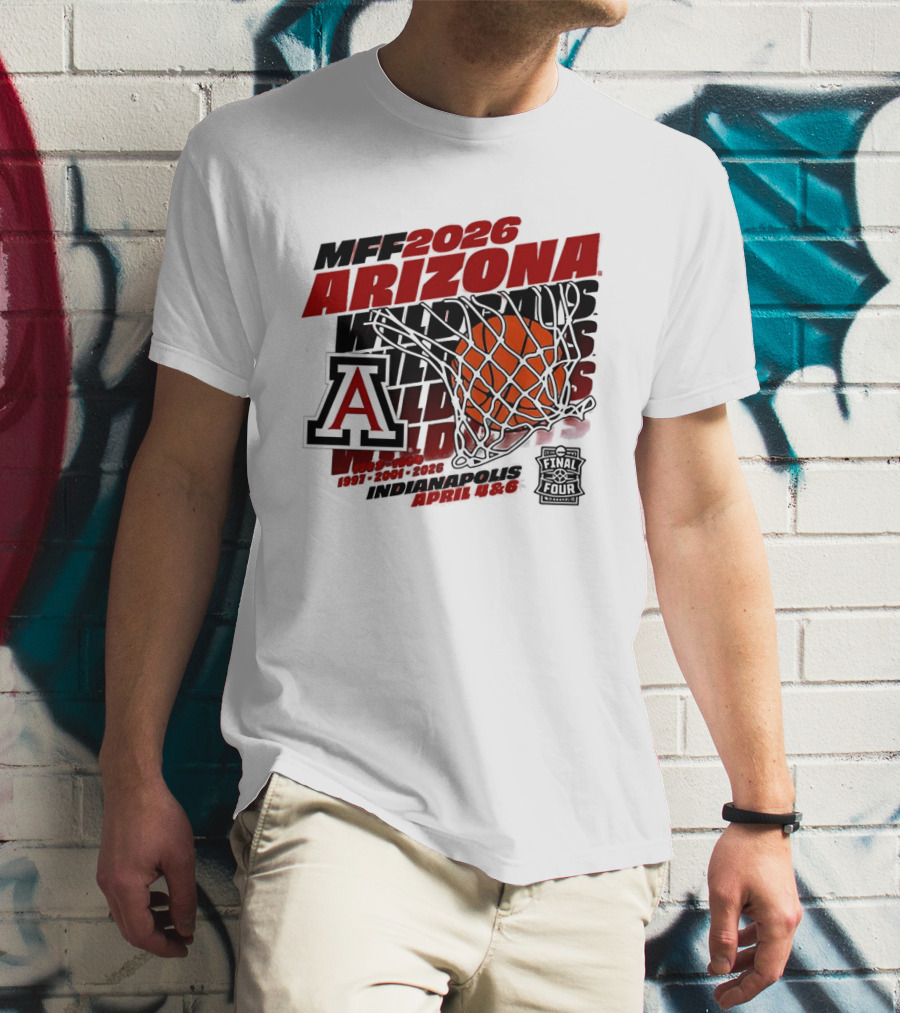 MFF 2026 Arizona Wildcats Men's Basketball Final Four Indianapolis Bound T-Shirt
