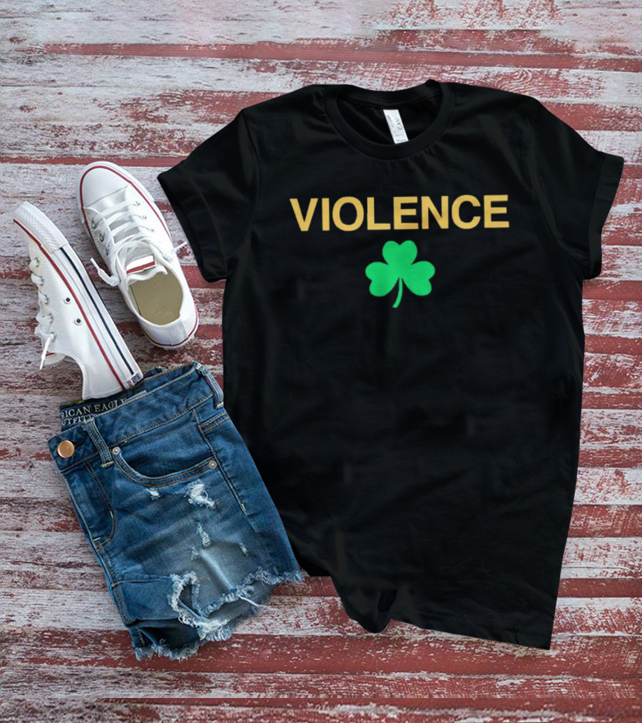 Violence Shamrock Fighting Irish Baseball T-Shirt