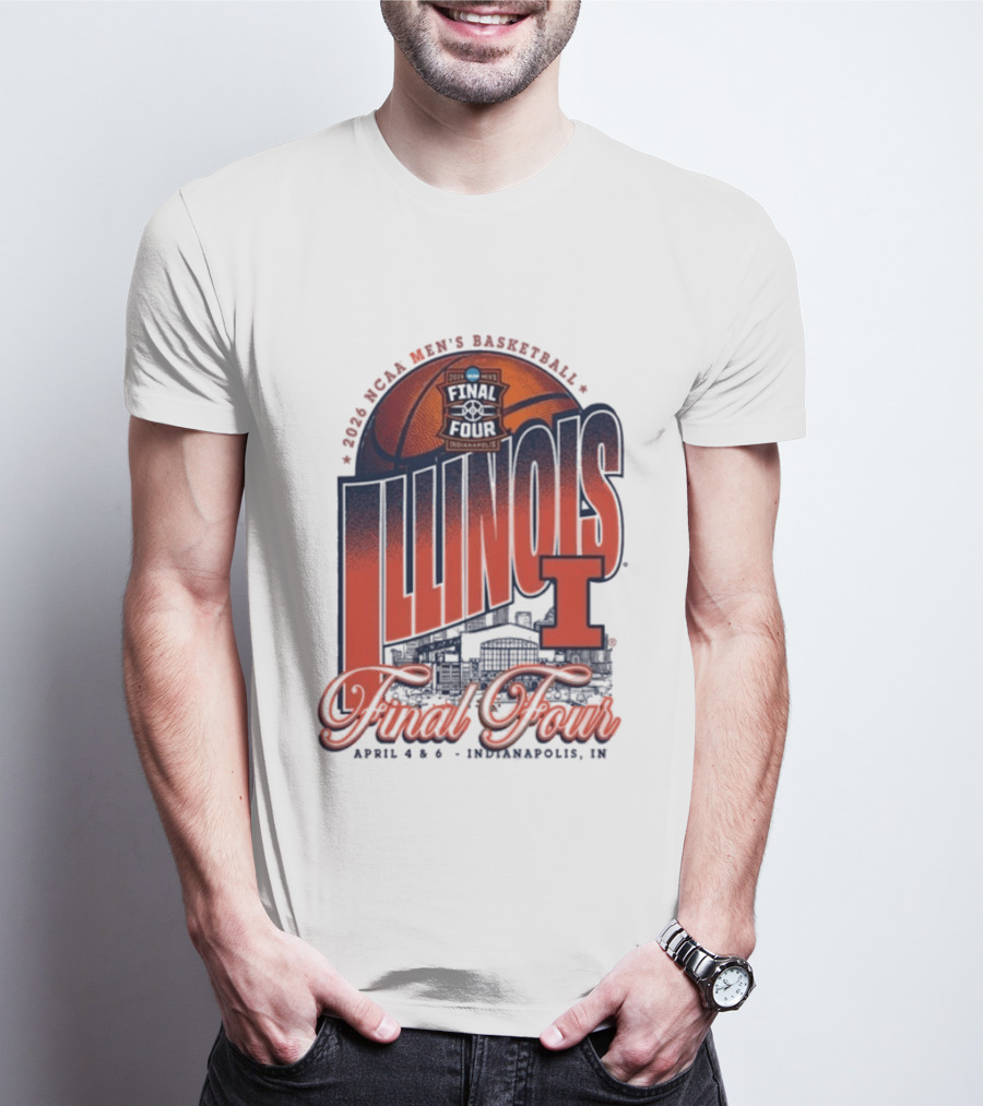 Illinois Men's Basketball 2026 NCAA Final Four Indianapolis April 4 6 T-Shirt