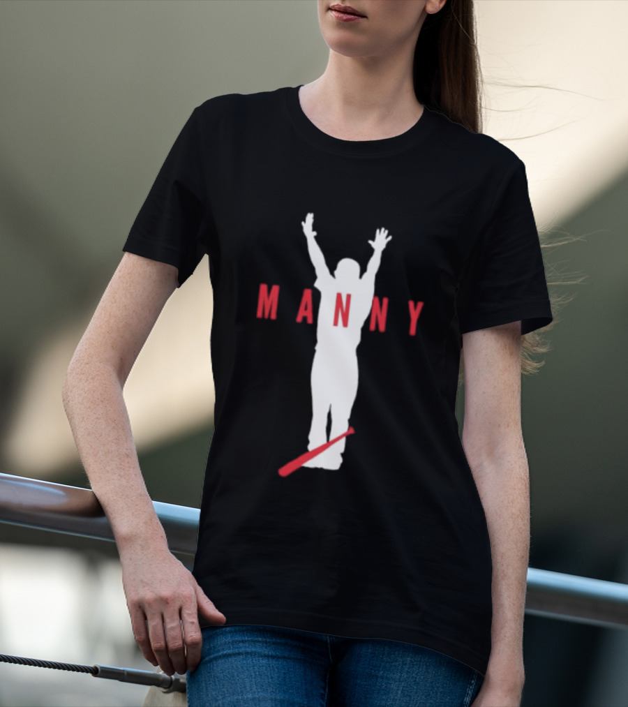 Manny Ramirez MLB Legends Iconic Celebration Baseball Bat T-Shirt