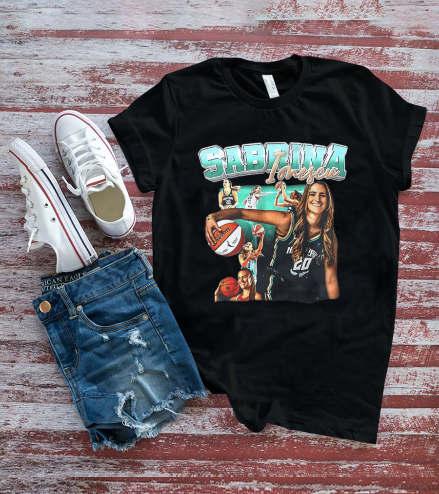 Sabrina Ionescu New York Liberty Basketball WNBA Wilson 20 T-Shirt