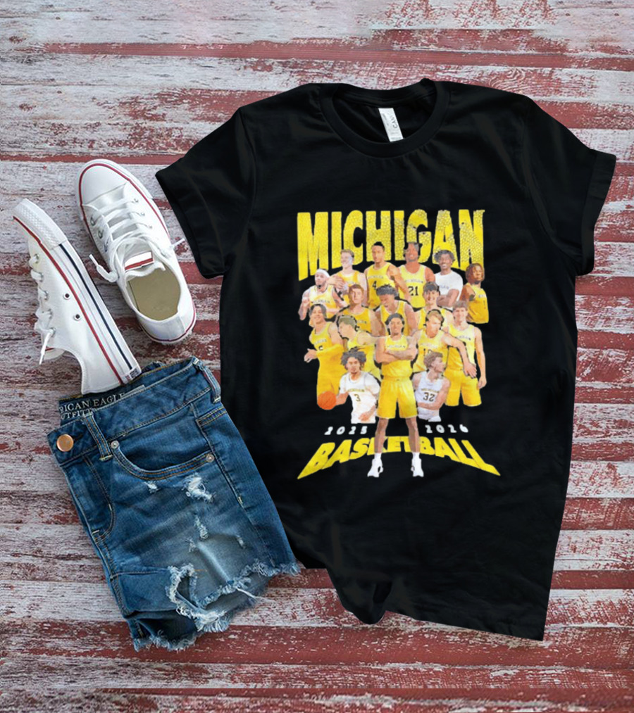 Michigan Wolverines 2025 2026 Basketball Team Members T-Shirt