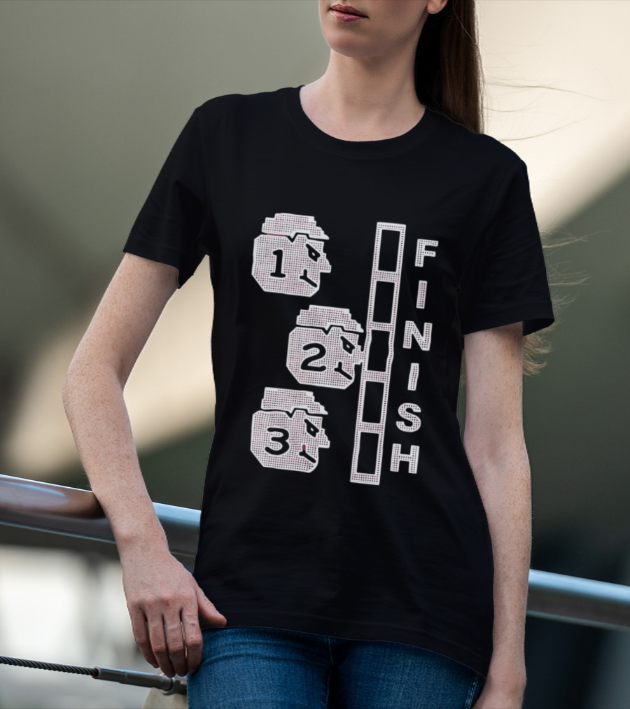 The Great Red Race Cincinnati Reds Finish Line Illustrations T-Shirt
