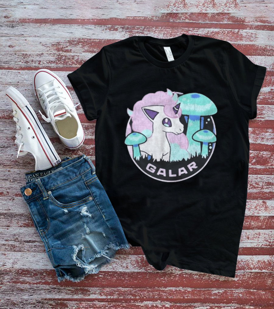 Pokémon Galar Rapidash Pastel Mushroom Adventure T-Shirt