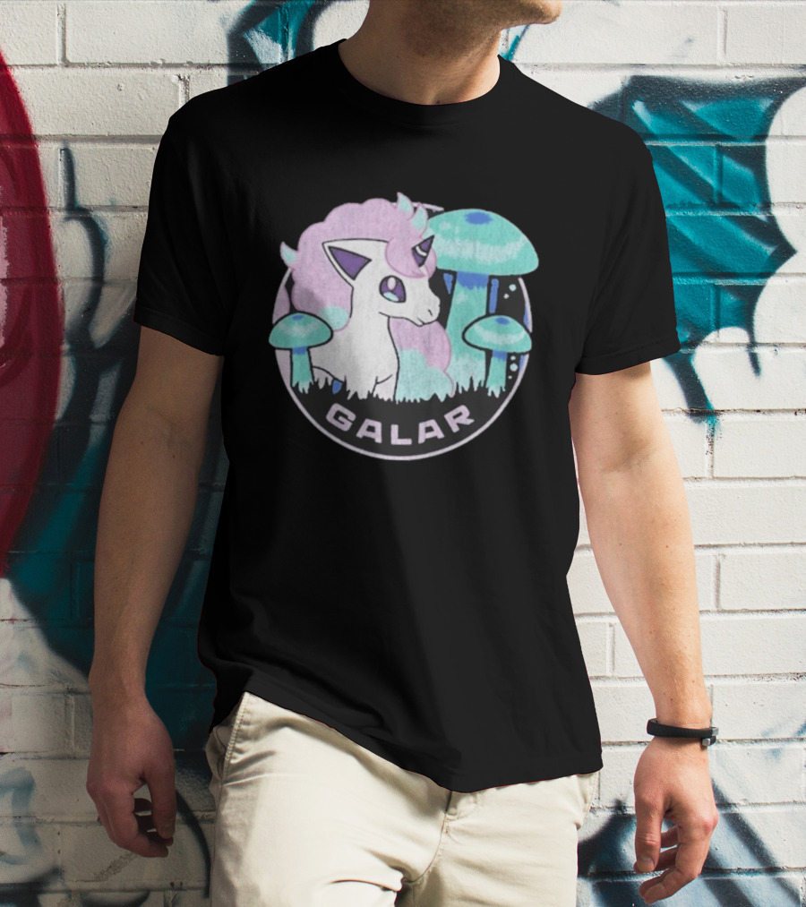 Pokémon Galar Rapidash Pastel Mushroom Adventure T-Shirt