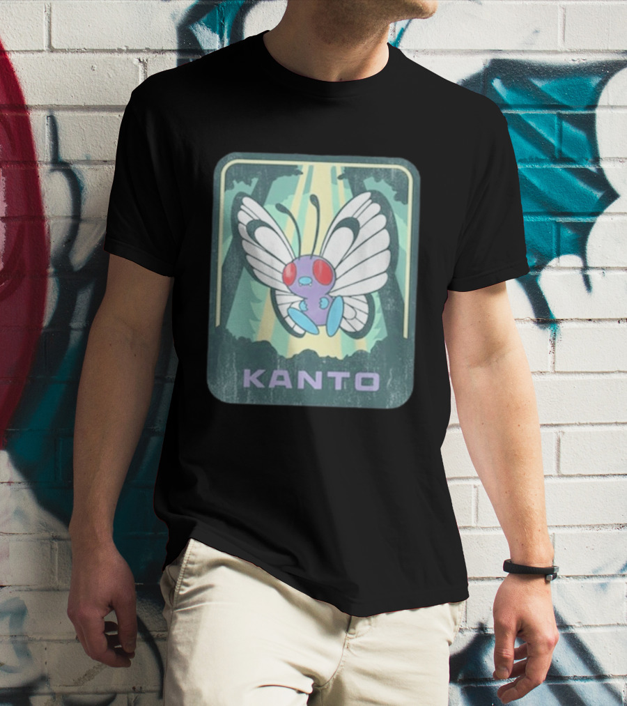 Kanto Explore Pokémon Butterfly Woods Adventure T-Shirt