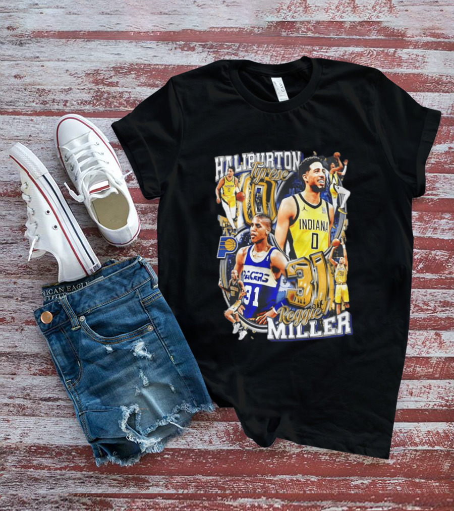 Haliburton Tyrese 0 Indiana Pacers Reggie Miller 31 T-Shirt