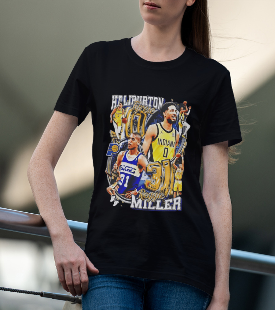Haliburton Tyrese 0 Indiana Pacers Reggie Miller 31 T-Shirt