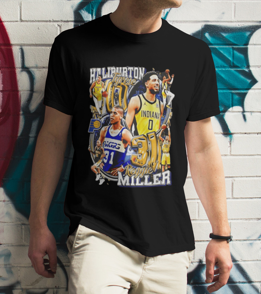 Haliburton Tyrese 0 Indiana Pacers Reggie Miller 31 T-Shirt