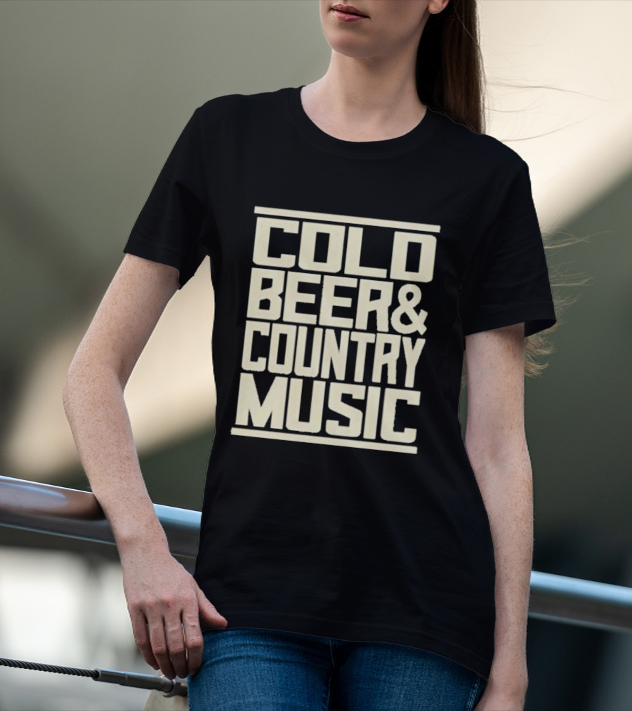 Cold Beer And Country Music Zach Top Black T-Shirt