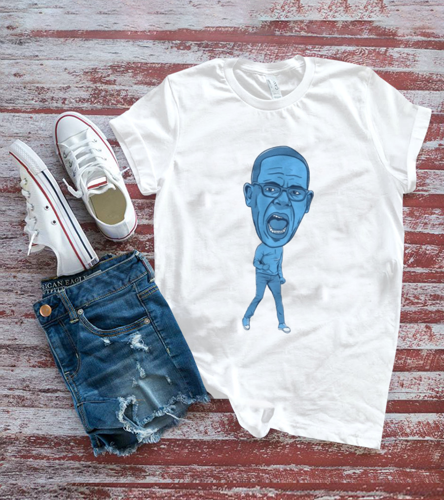 UNC Tar Heels Coach Hubert Davis Marching Fan T-Shirt