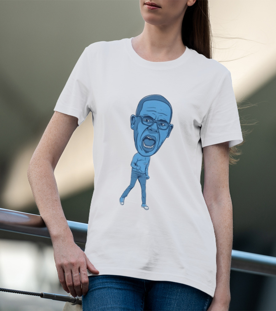 UNC Tar Heels Coach Hubert Davis Marching Fan T-Shirt