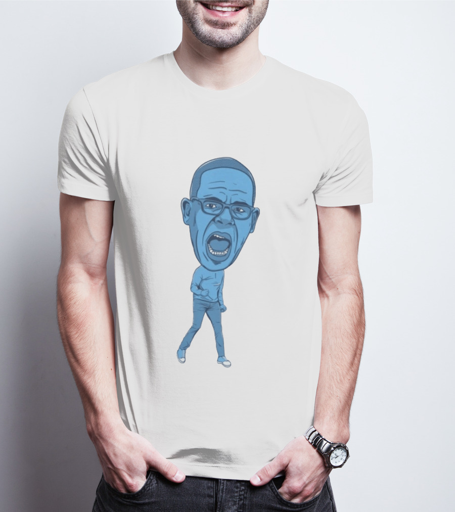 UNC Tar Heels Coach Hubert Davis Marching Fan T-Shirt