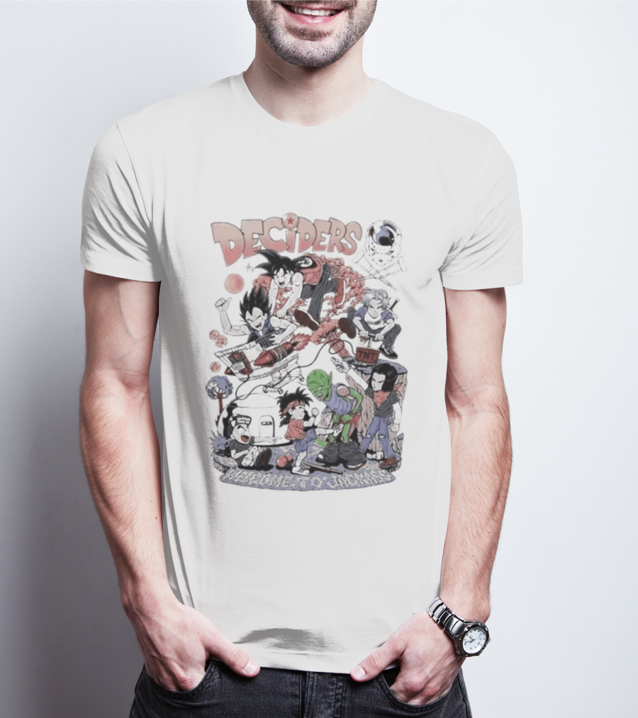 Deciders Dragon Ball X Jackass Fusion With Iconic Characters T-Shirt