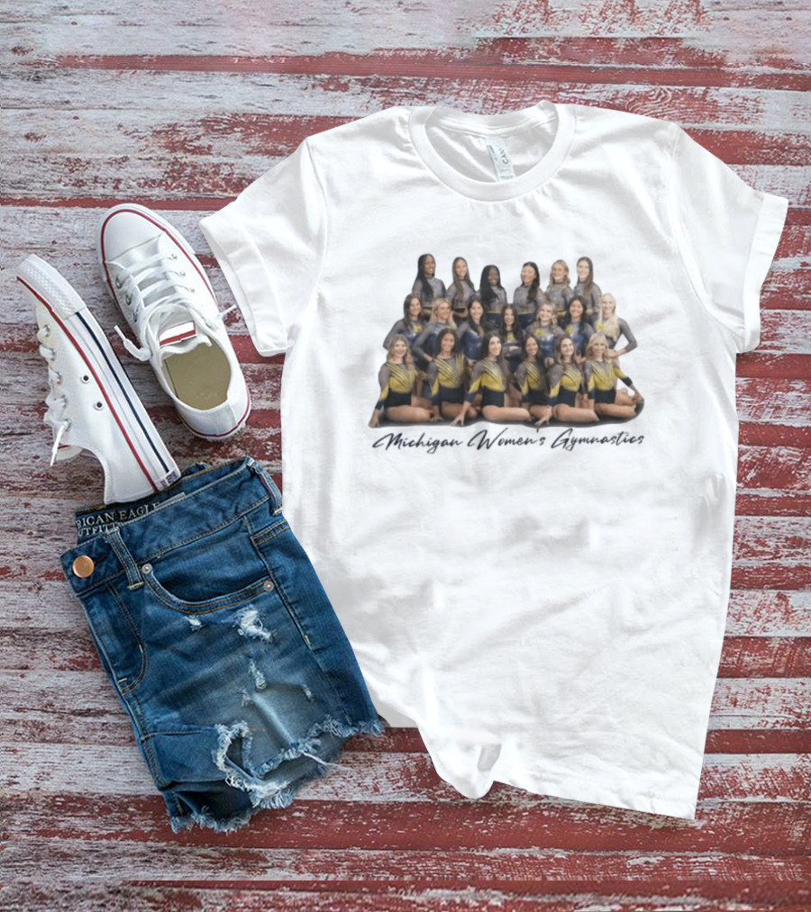 Michigan Wolverines Gymnastics Team 2023 50th Anniversary T-Shirt