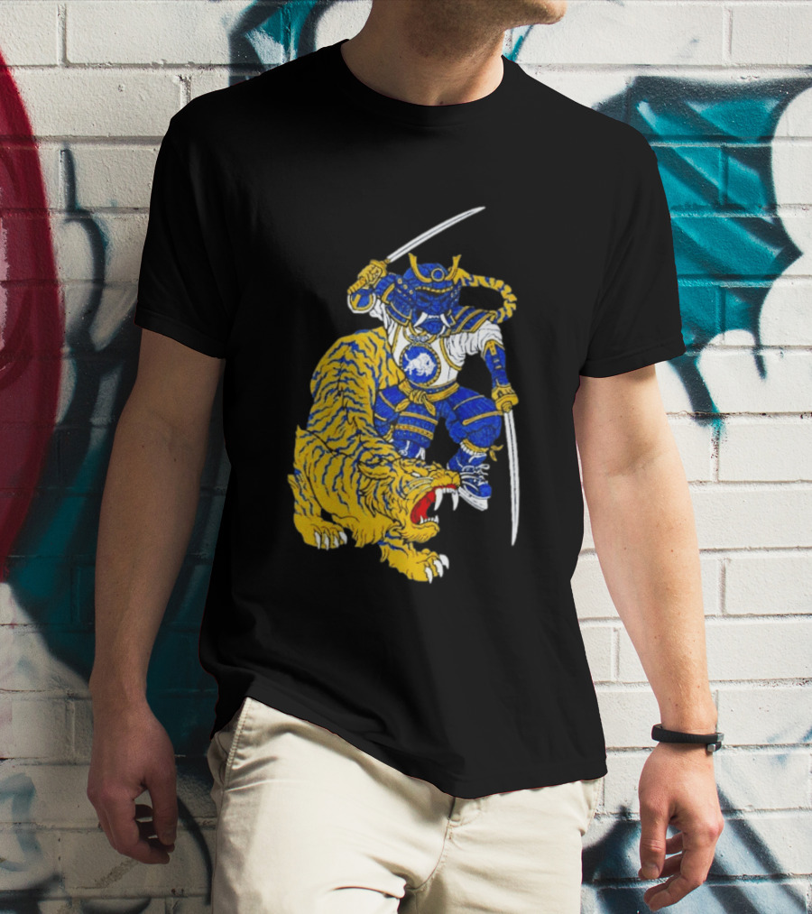 Warpath Buffalo Sabres Samurai With Tiger T-Shirt