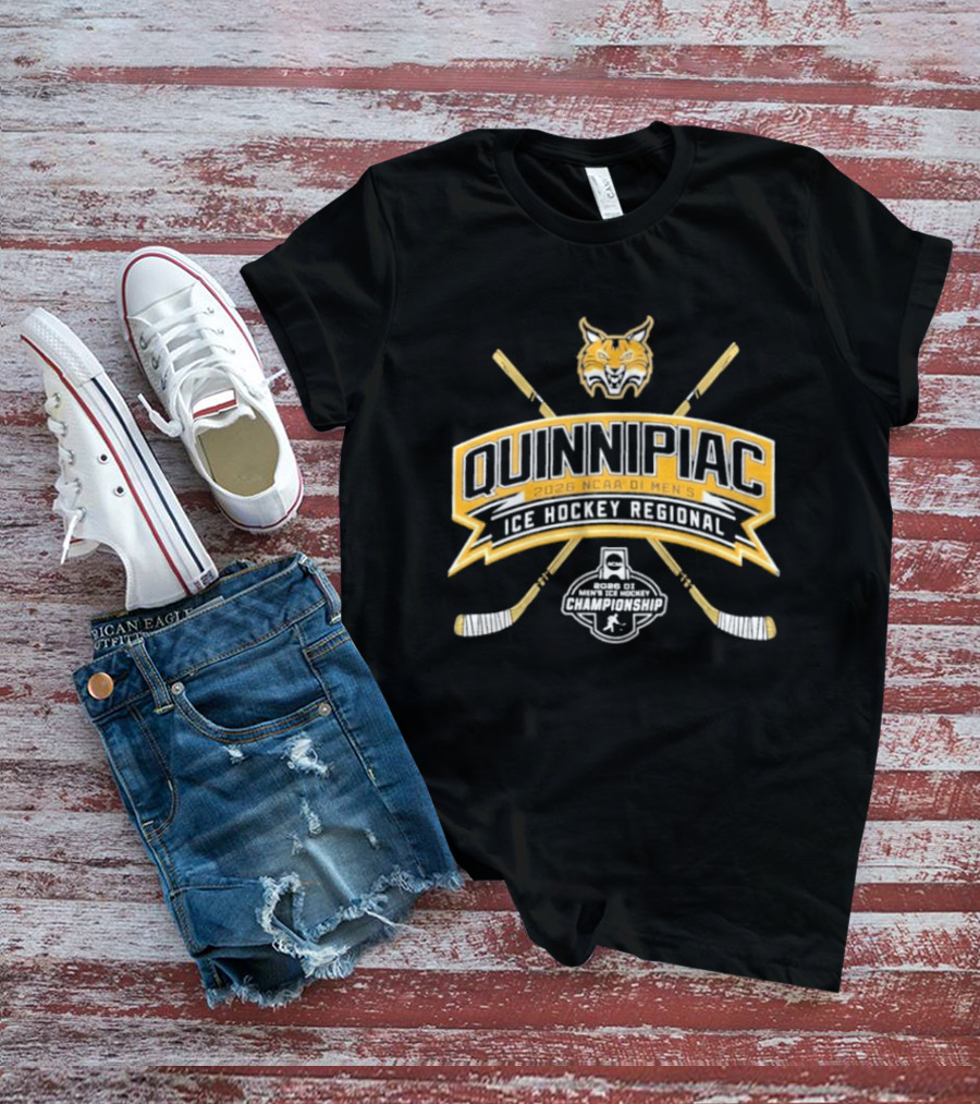 Quinnipiac Bobcats 2026 NCAA DI Men's Ice Hockey Regional Championship T-Shirt