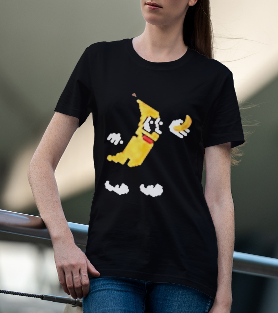 Spacex Banana Pixelated Cartoon T-Shirt
