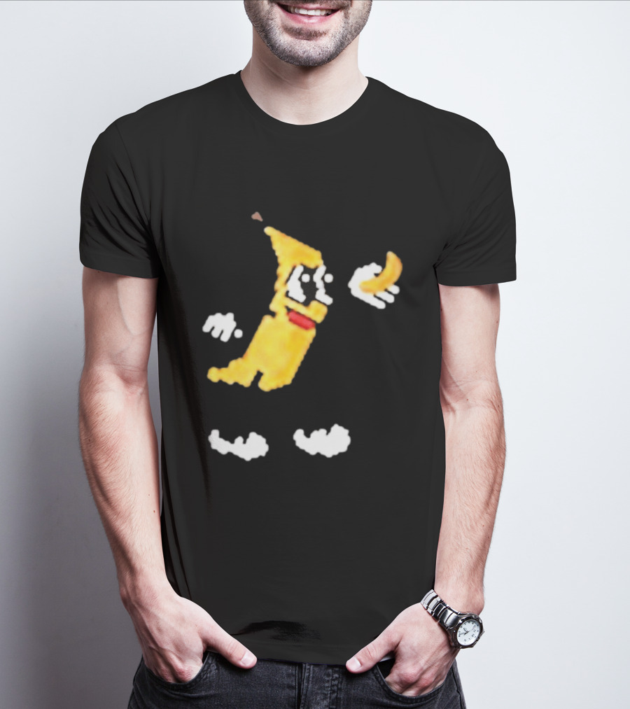 Spacex Banana Pixelated Cartoon T-Shirt