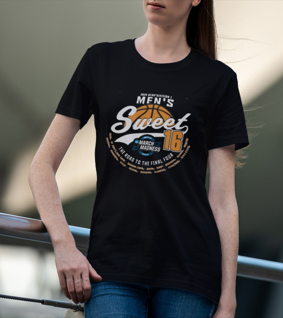 2026 NCAA DI Men's Sweet Sixteen March Madness Tournament Elite Eight Final Four T-Shirt