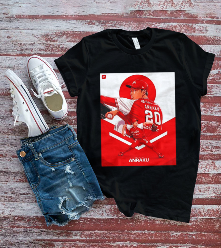 Tomohiro Anraku Diablos Rojos México Baseball Pitcher 20 Red Uniform T-Shirt