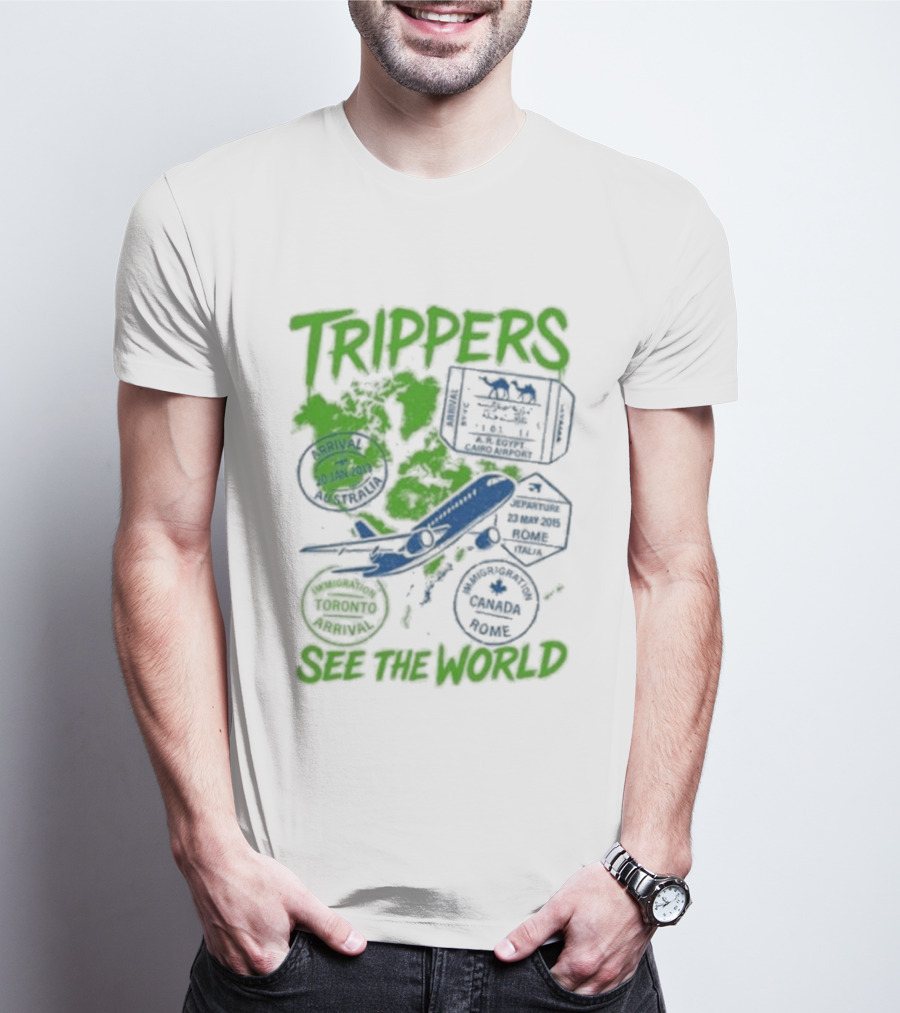 Trippers Travel Explore Adventure See The World T-Shirt
