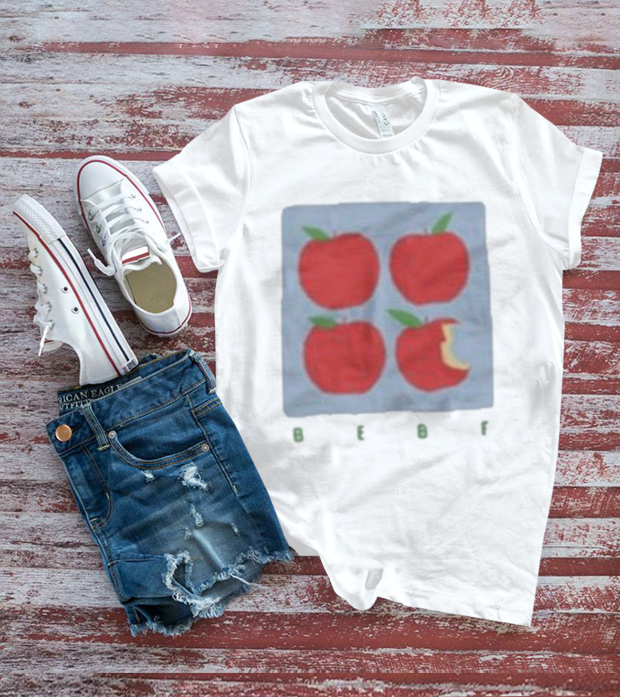 Bebe Stockwell Apple Pop Art Four Red Apples With Bite T-Shirt