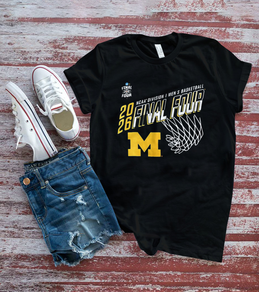 NCAA Division I Men's Basketball 2026 Final Four Michigan Wolverines T-Shirt