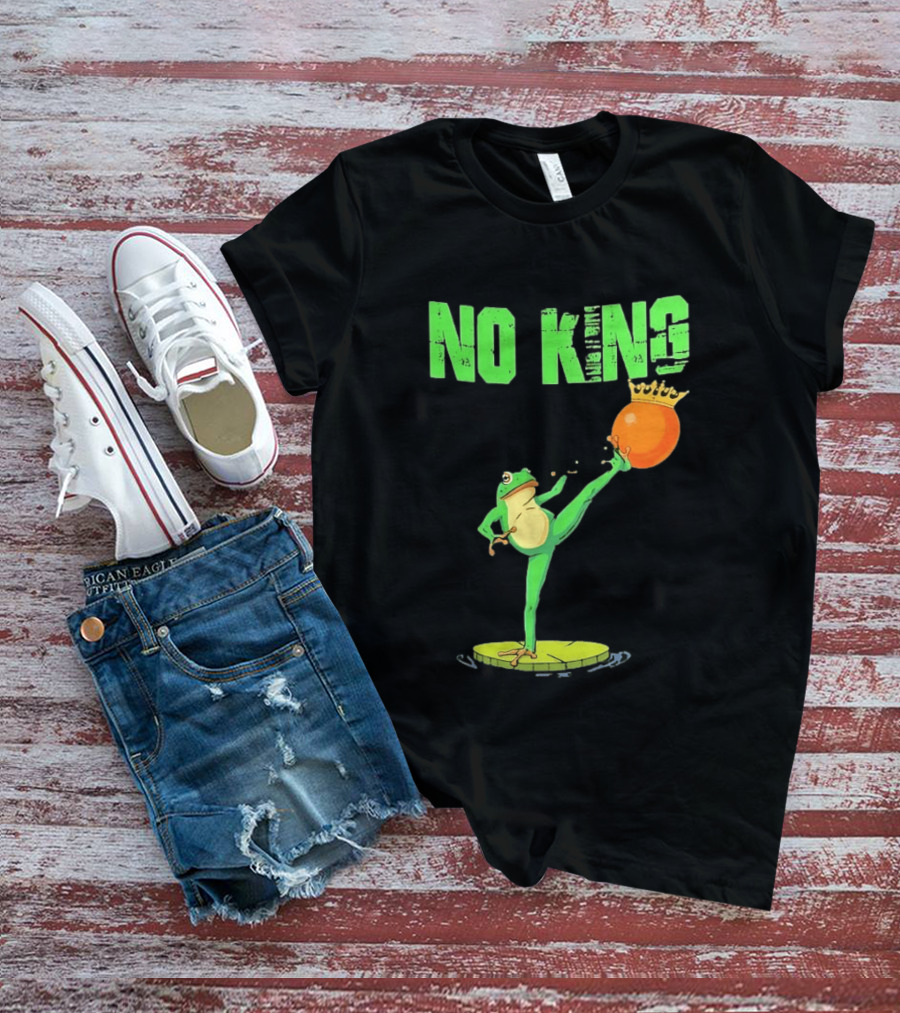 No Kings Portland Frog Kick Out Orange Protest T-Shirt