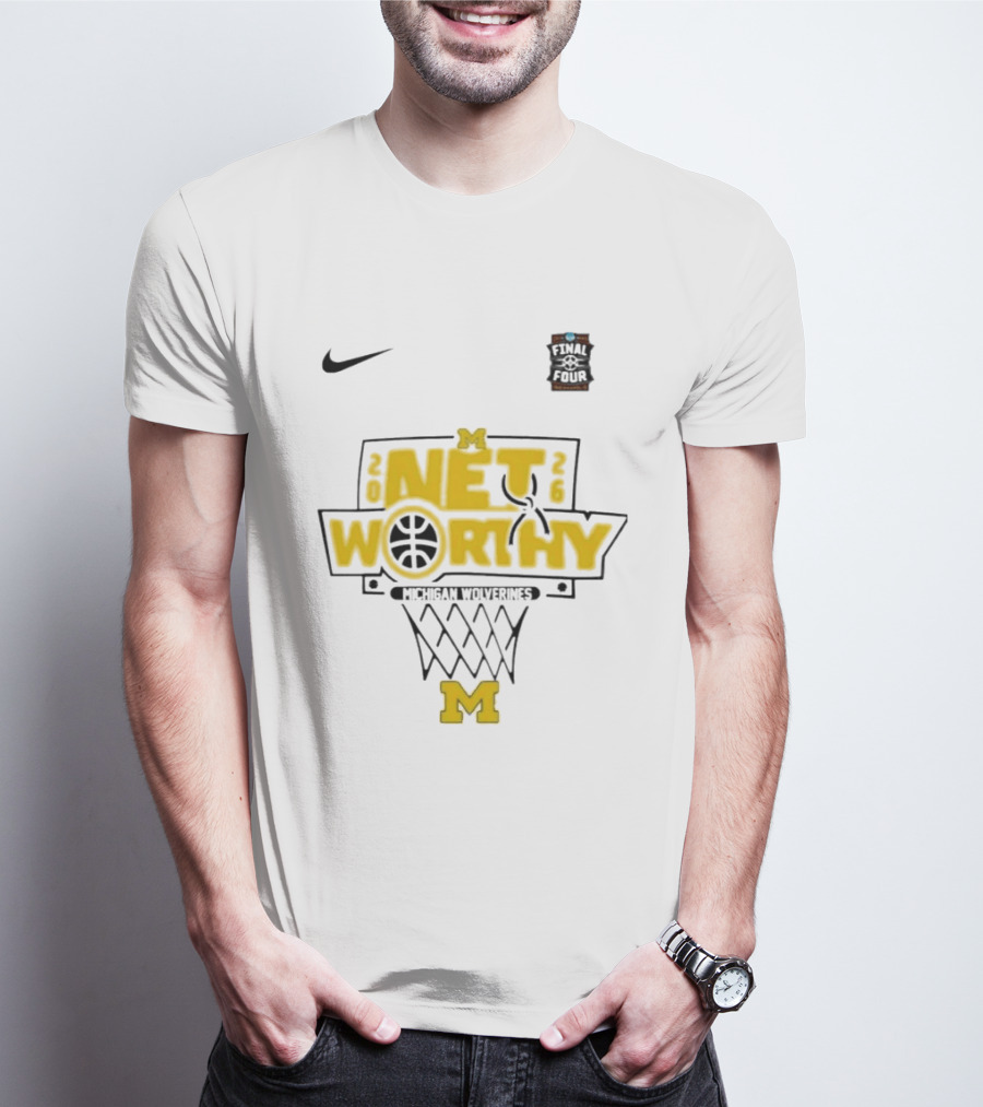 Michigan Wolverines Net Worthy Final Four Nike Basketball T-Shirt