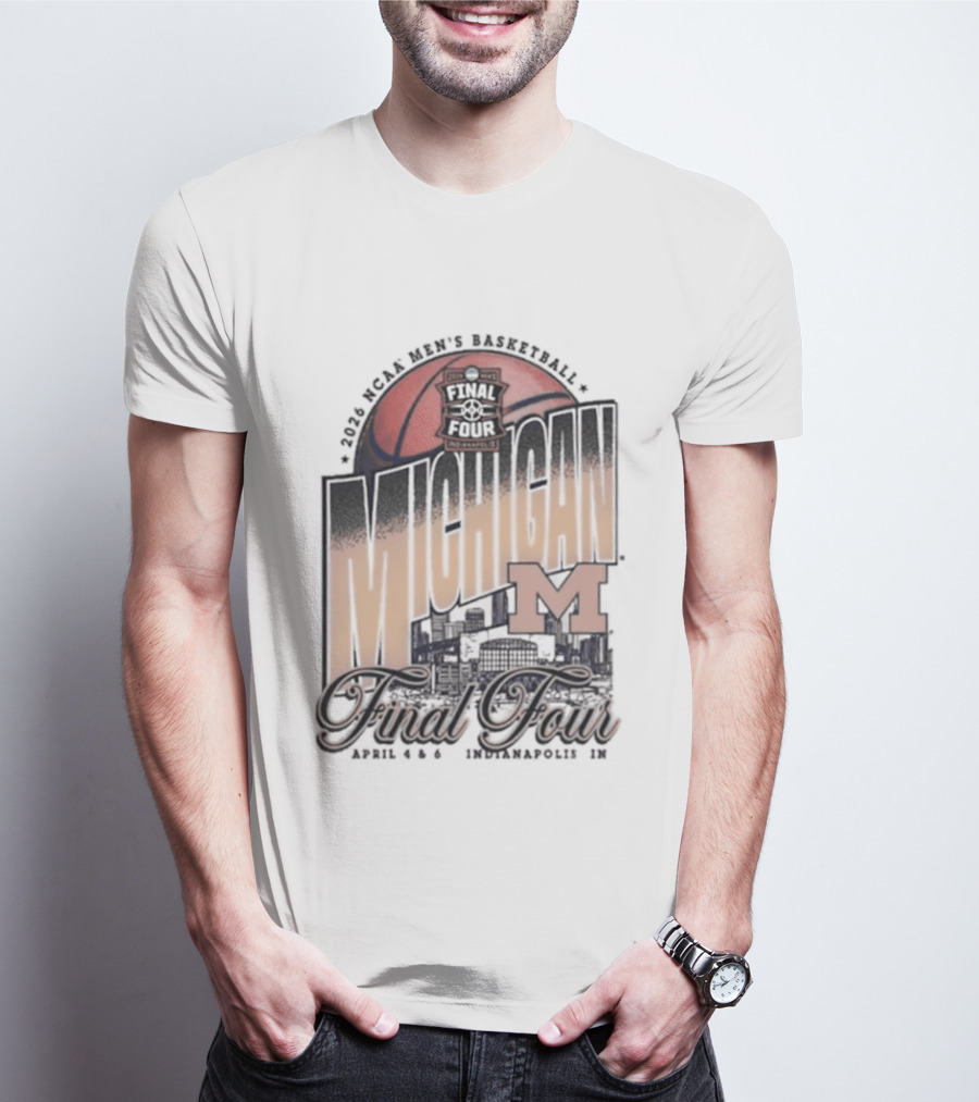 Michigan Wolverines 2026 Men's Final Four Basketball Stadium M Bound T-Shirt