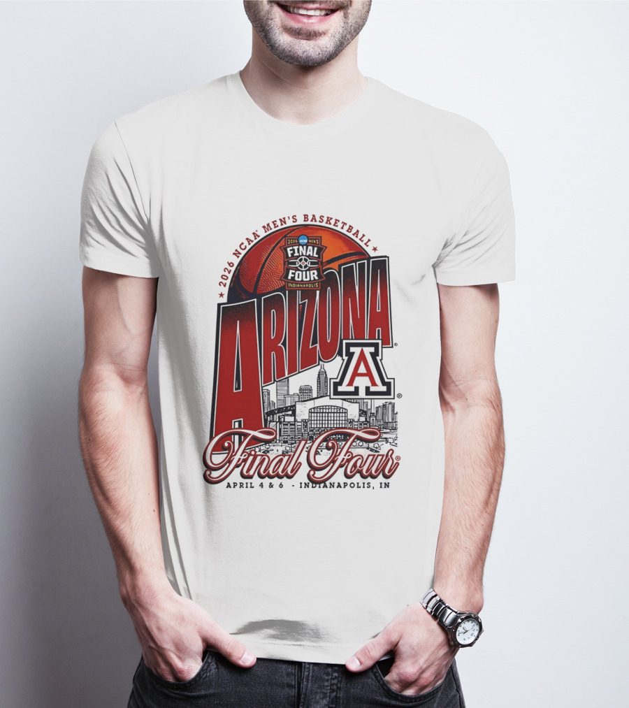 2026 NCAA Men's Basketball Final Four Arizona Wildcats April 4 Indianapolis T-Shirt