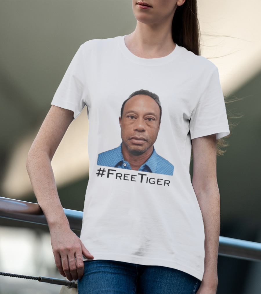 #FreeTiger Shot Iconic Arrest Image T-Shirt