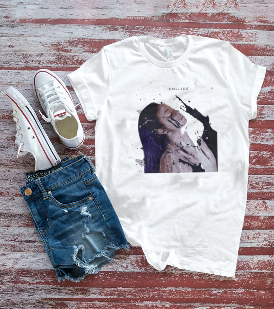 Justine Skye Collide Tyga Portrait With Artistic T-Shirt