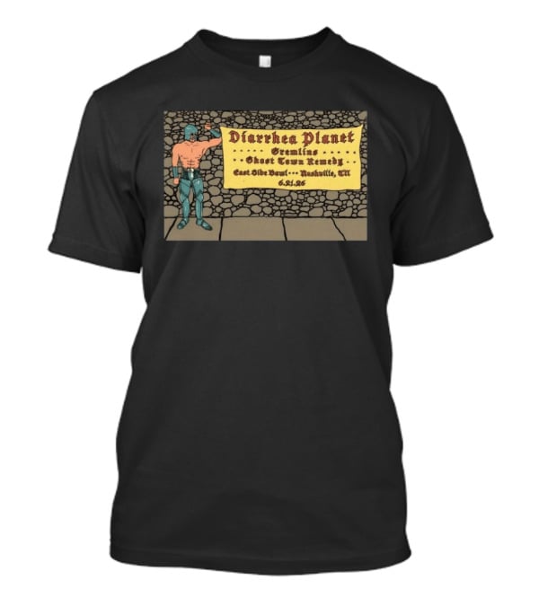 Diarrhea Planet Gremlins Ghost Town Remedy East Side Bowl Nashville 6 21 26 T-Shirt