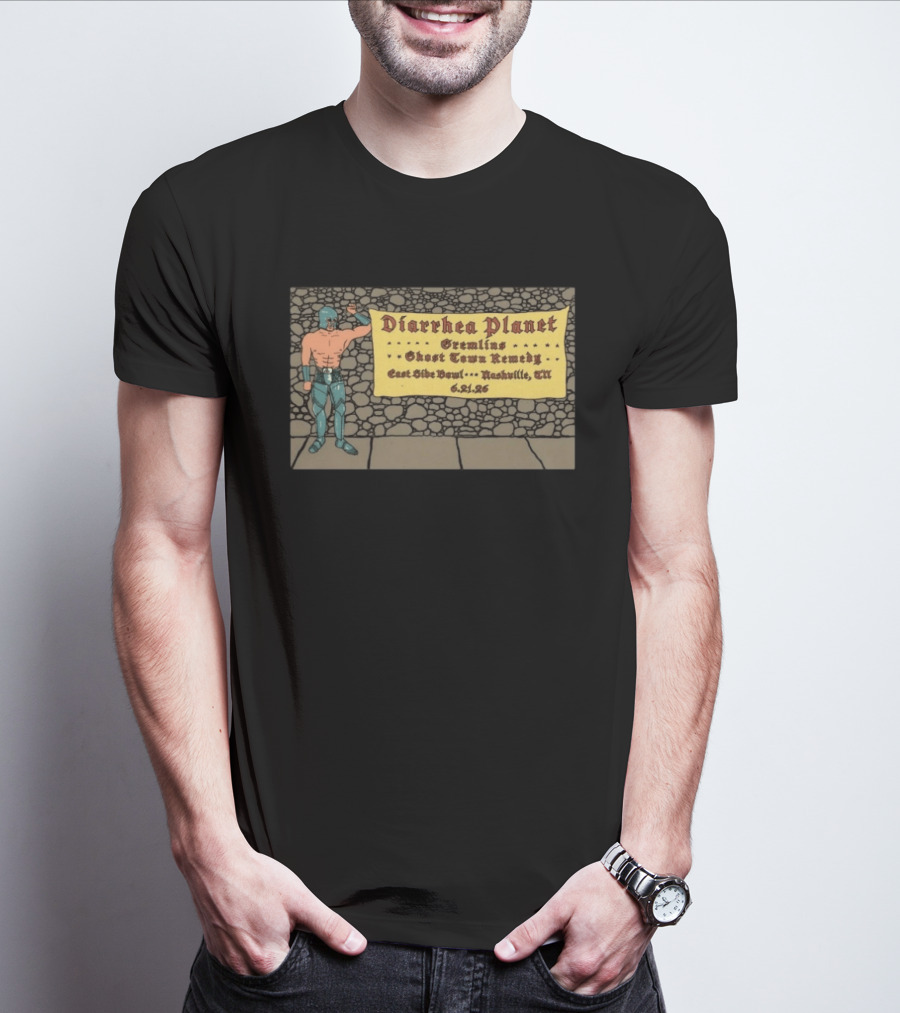 Diarrhea Planet Gremlins Ghost Town Remedy East Side Bowl Nashville 6 21 26 T-Shirt