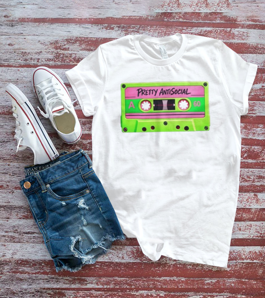 Pretty AntiSocial Pink Green Cassette A 60 T-Shirt