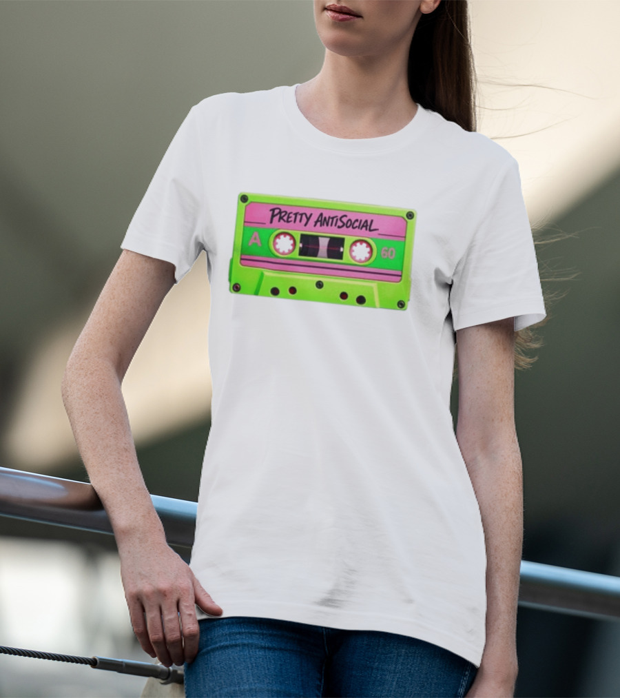 Pretty AntiSocial Pink Green Cassette A 60 T-Shirt