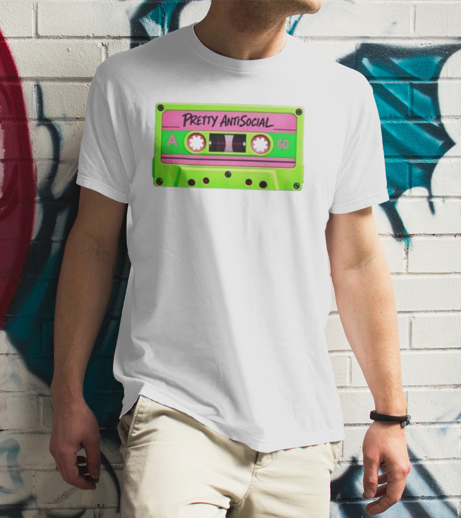 Pretty AntiSocial Pink Green Cassette A 60 T-Shirt