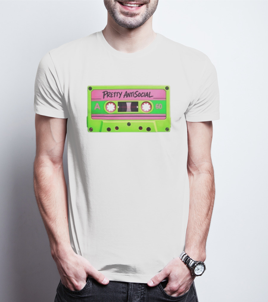 Pretty AntiSocial Pink Green Cassette A 60 T-Shirt