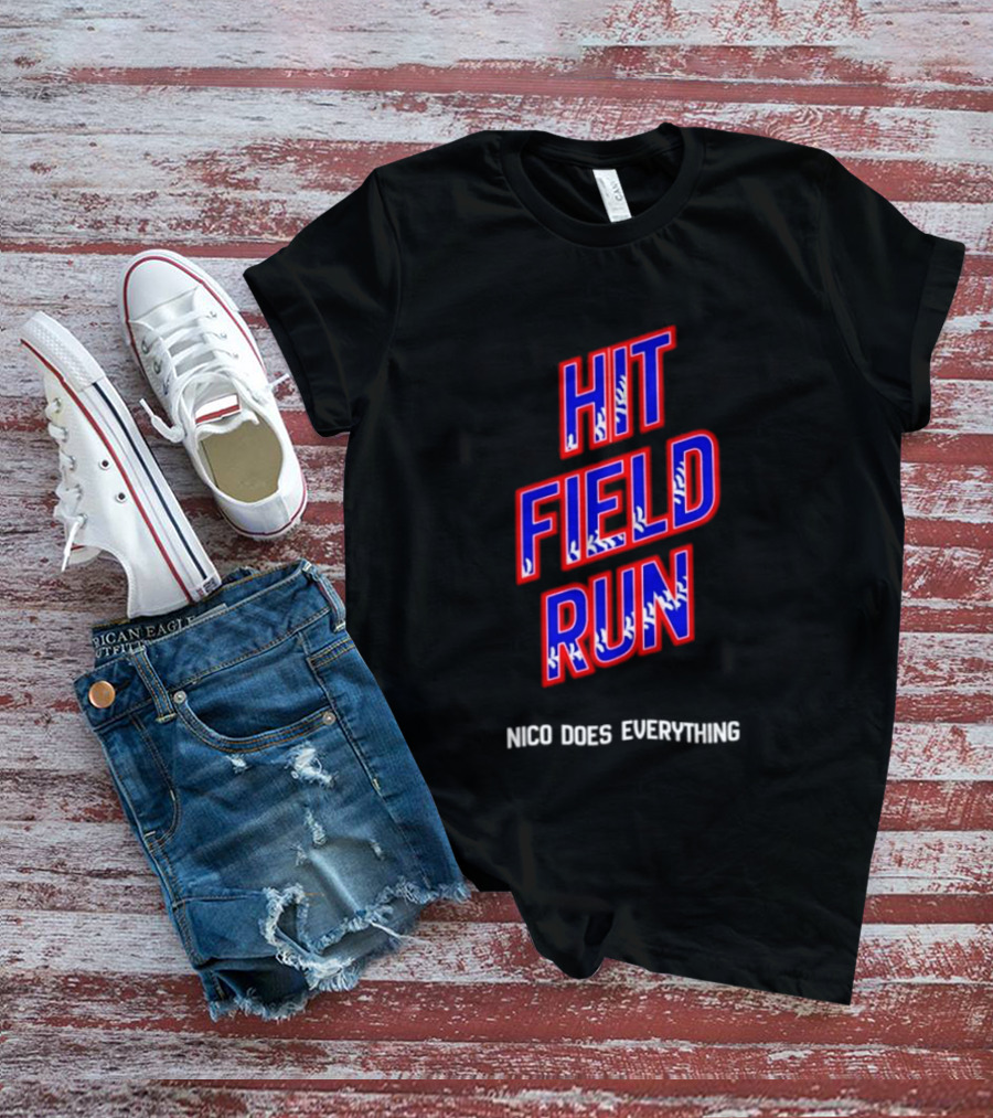 Hit Field Run Nico Does Everything Bold Sports T-Shirt