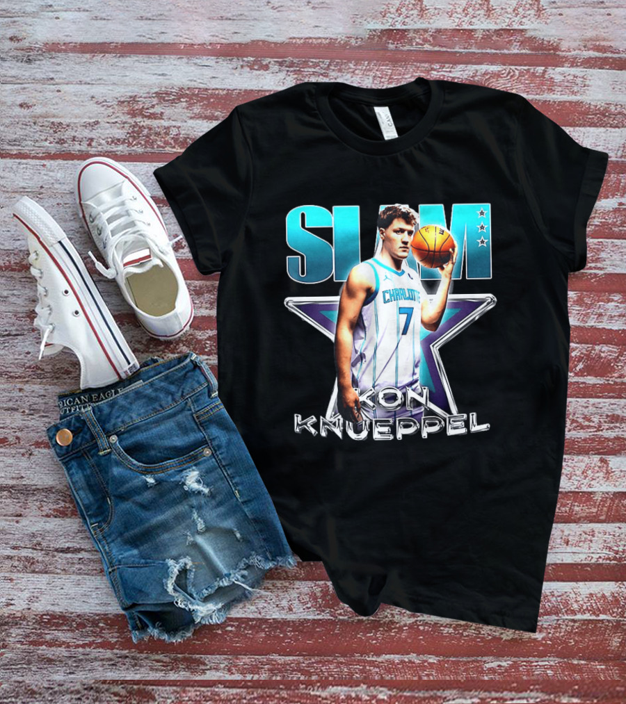 Kon Knueppel Charlotte Hornets Basketball Slam T-Shirt