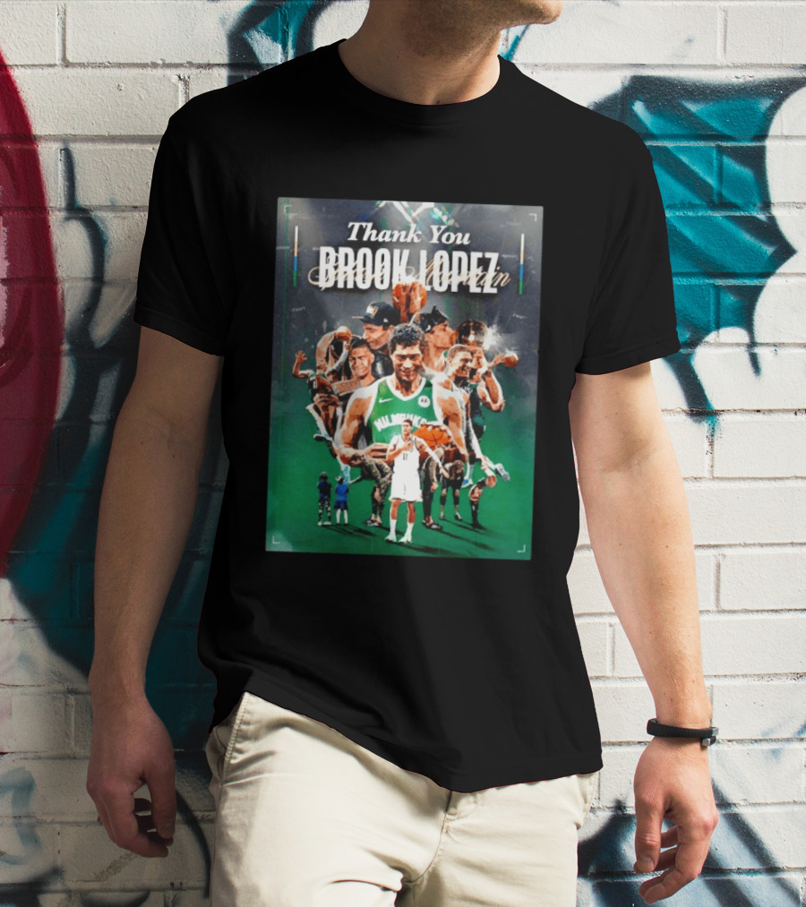 Thank You Brook Lopez Milwaukee Bucks Splash Mountain T-Shirt