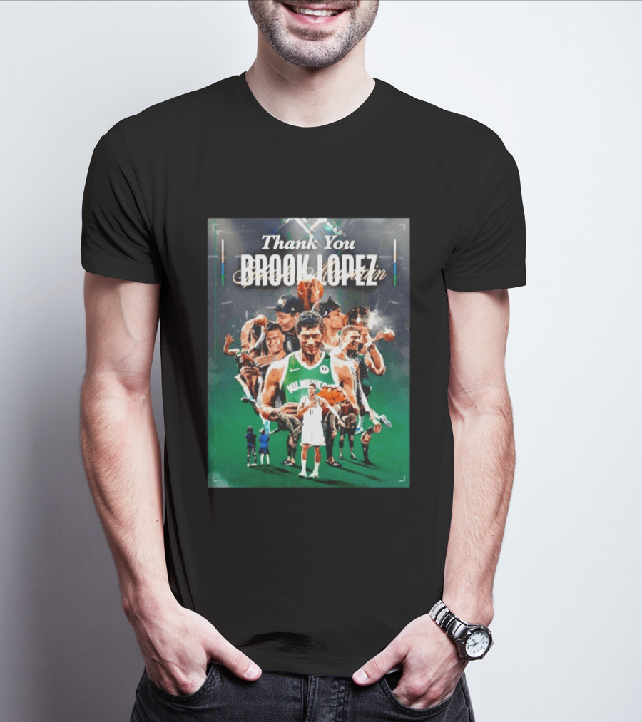 Thank You Brook Lopez Milwaukee Bucks Splash Mountain T-Shirt