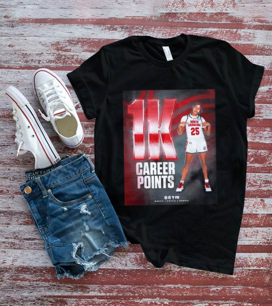 South Carolina Gamecocks Raven Johnson 1K Career Points T-Shirt